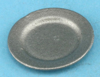 Dollhouse Miniature Pewter Plate